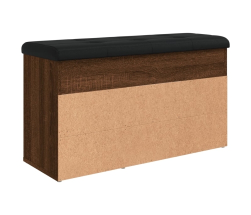 Banco zapatero madera de ingeniería marrón roble 82x32x45,5 cm