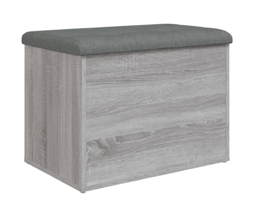 Banco con almacenaje madera ingeniería gris Sonoma 62x42x45 cm