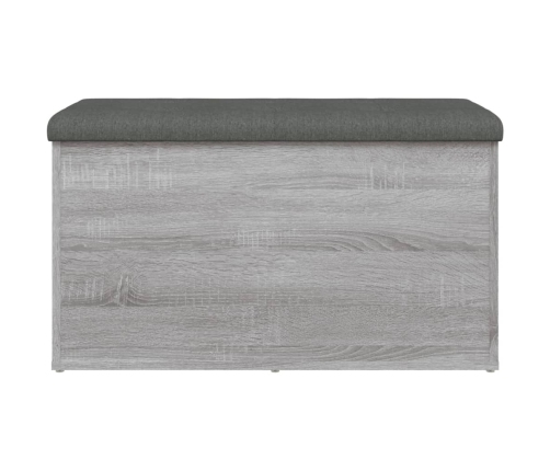 Banco con almacenaje madera ingeniería gris Sonoma 82x42x45 cm