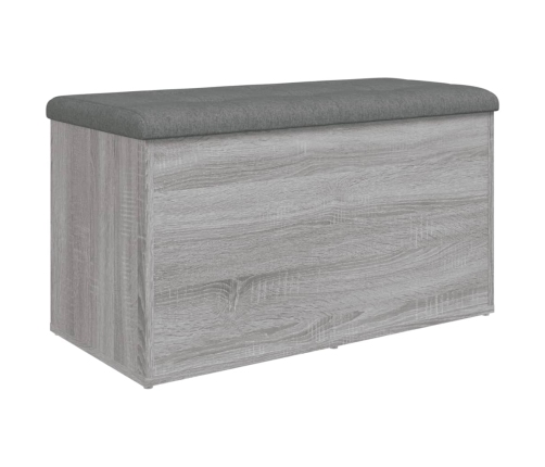 Banco con almacenaje madera ingeniería gris Sonoma 82x42x45 cm