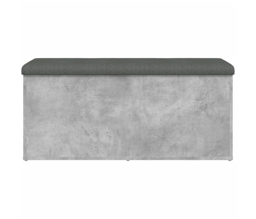 Banco almacenaje madera ingeniería gris hormigón 102x42x45 cm