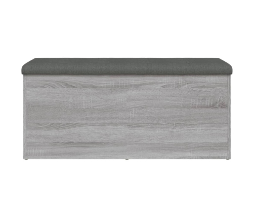 Banco con almacenaje madera ingeniería gris Sonoma 102x42x45 cm