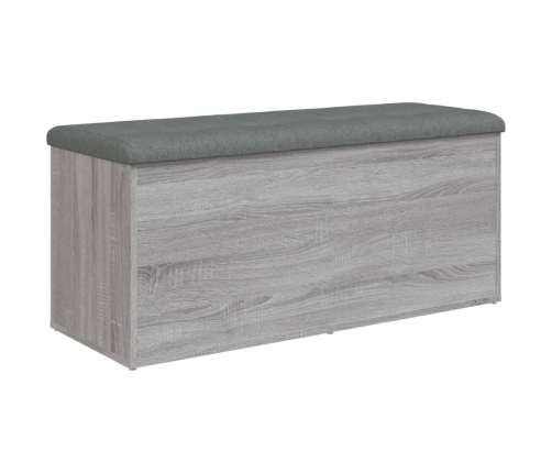 Banco con almacenaje madera ingeniería gris Sonoma 102x42x45 cm