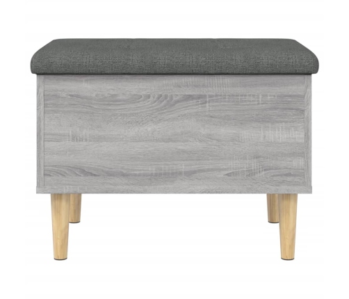 Banco con almacenaje madera ingeniería gris Sonoma 62x42x46 cm