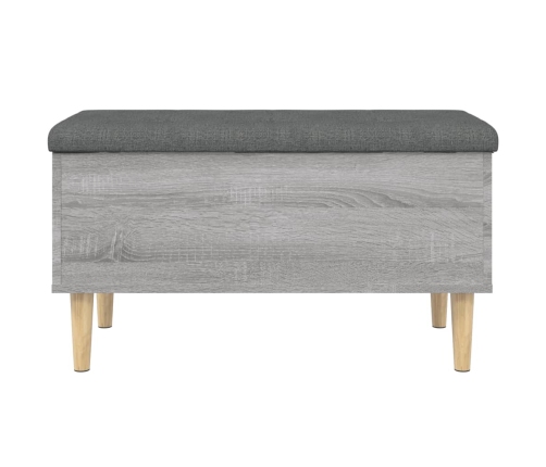 Banco con almacenaje madera ingeniería gris Sonoma 82x42x46 cm