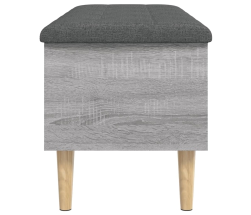 Banco con almacenaje madera ingeniería gris Sonoma 102x42x46 cm