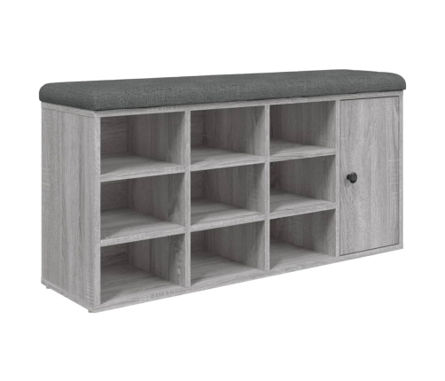 Banco zapatero madera de ingeniería gris Sonoma 102x32x50 cm