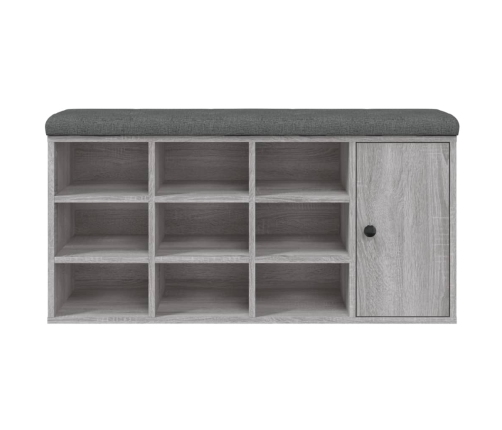 Banco zapatero madera de ingeniería gris Sonoma 102x32x50 cm