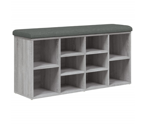 Banco zapatero madera de ingeniería gris Sonoma 102x32x50 cm