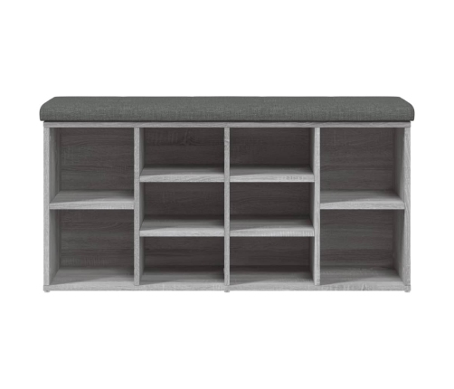 Banco zapatero madera de ingeniería gris Sonoma 102x32x50 cm