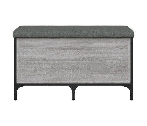 Banco con almacenaje madera ingeniería gris Sonoma 82x42x45 cm