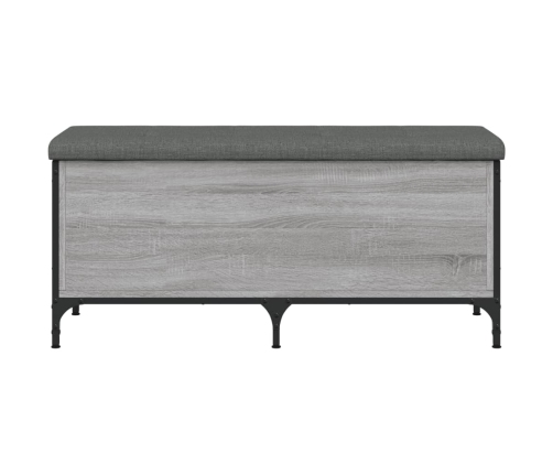 Banco con almacenaje madera ingeniería gris Sonoma 102x42x45 cm