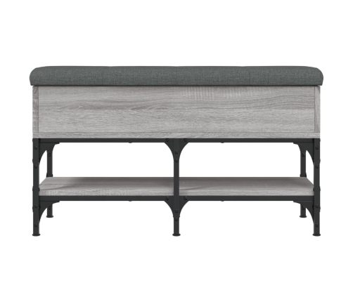 Banco zapatero madera de ingeniería gris Sonoma 82x32x45 cm