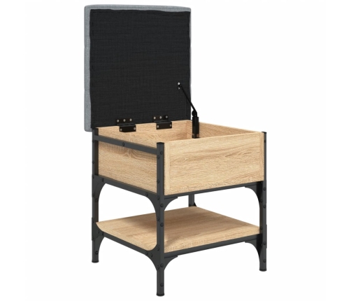 Banco zapatero madera de ingeniería roble Sonoma 42x42x45 cm