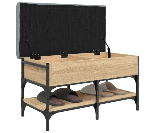 Banco zapatero madera de ingeniería roble Sonoma 82x42x45 cm