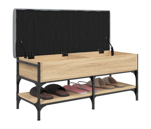 Banco zapatero madera de ingeniería roble Sonoma 102x42x45 cm