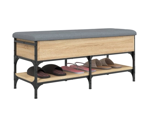 Banco zapatero madera de ingeniería roble Sonoma 102x42x45 cm