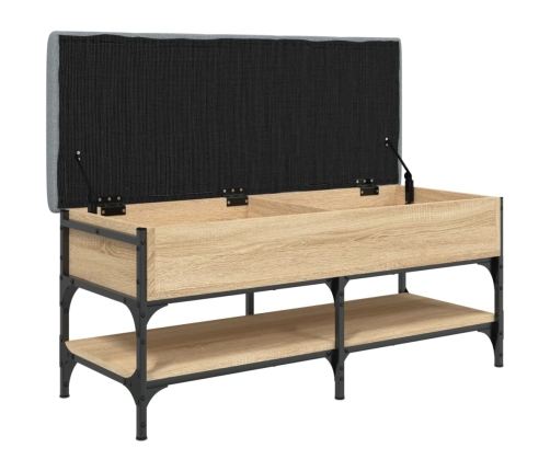 Banco zapatero madera de ingeniería roble Sonoma 102x42x45 cm