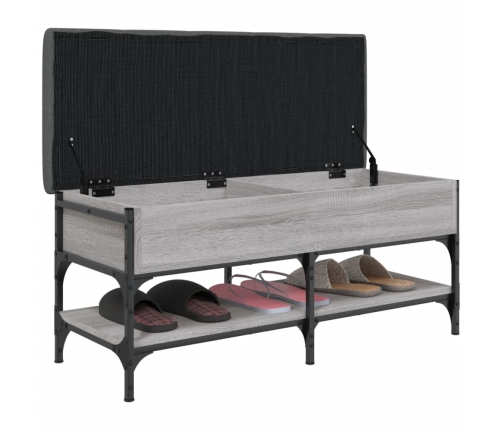 Banco zapatero madera de ingeniería gris Sonoma 102x42x45 cm