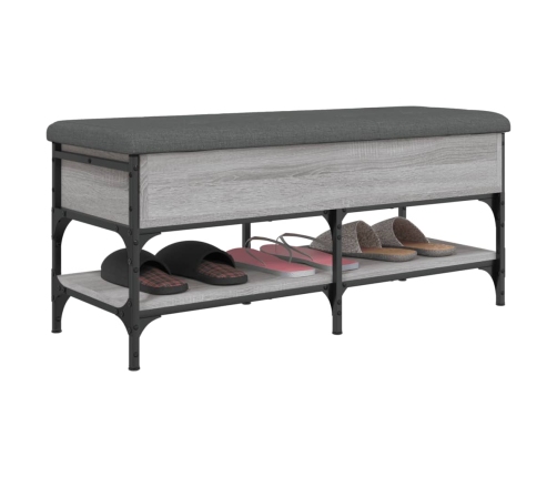 Banco zapatero madera de ingeniería gris Sonoma 102x42x45 cm