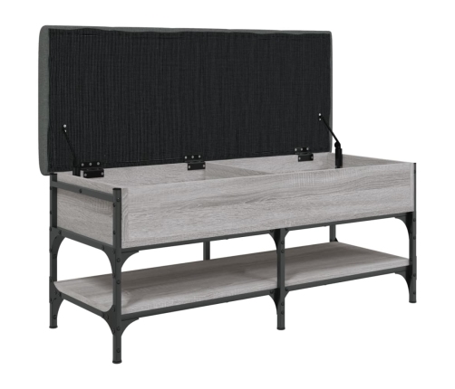 Banco zapatero madera de ingeniería gris Sonoma 102x42x45 cm