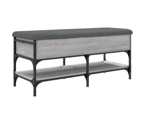 Banco zapatero madera de ingeniería gris Sonoma 102x42x45 cm