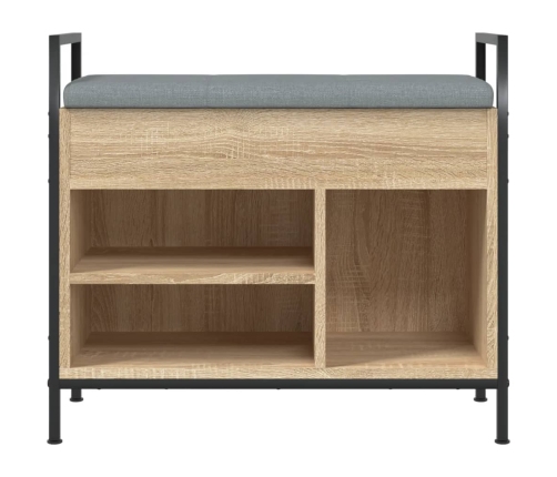 Banco zapatero madera de ingeniería roble Sonoma 65,5x32x57,5cm