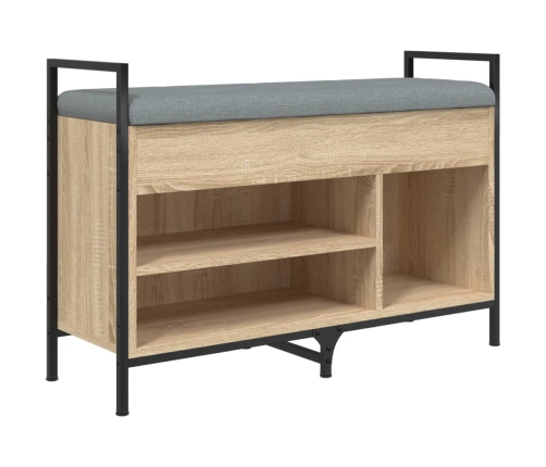 Banco zapatero madera de ingeniería roble Sonoma 85,5x32x57,5cm