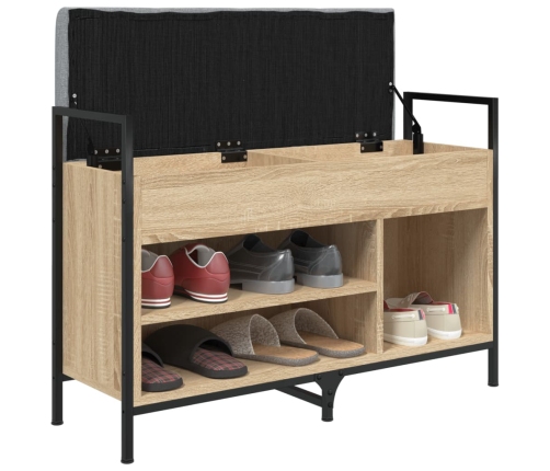 Banco zapatero madera de ingeniería roble Sonoma 85,5x32x57,5cm