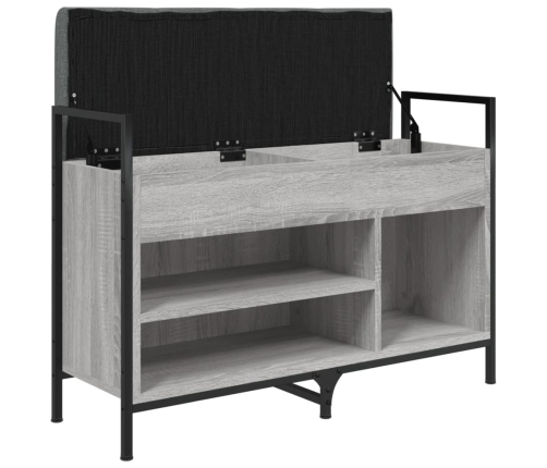 Banco zapatero madera de ingeniería gris Sonoma 85,5x32x57,5 cm