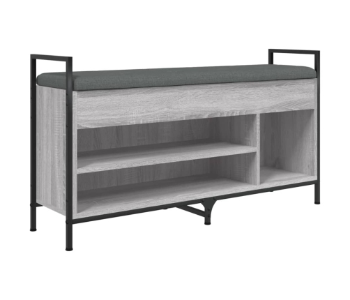 Banco zapatero madera de ingeniería gris Sonoma 105,5x32x57,5cm