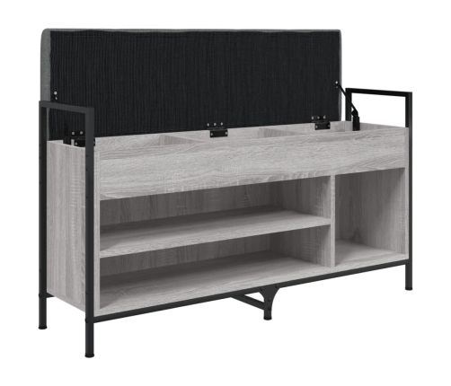 Banco zapatero madera de ingeniería gris Sonoma 105,5x32x57,5cm