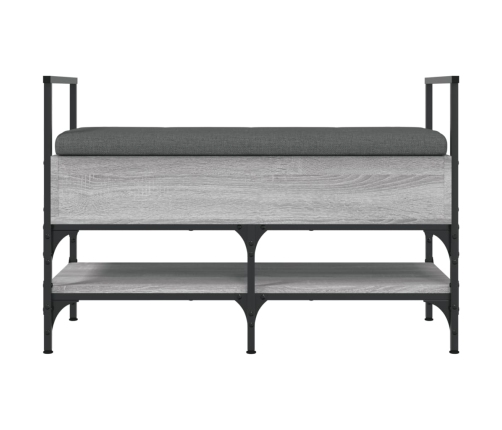 Banco zapatero madera de ingeniería gris Sonoma 85,5x42x57,5 cm