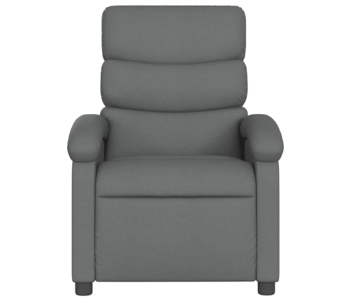 Sillón reclinable eléctrico de tela gris oscuro