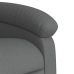 Sillón reclinable eléctrico de tela gris oscuro