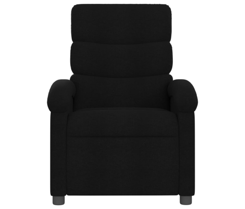 Sillón reclinable eléctrico de tela negro