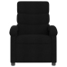 Sillón reclinable eléctrico de tela negro