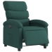 Sillón reclinable eléctrico tela verde oscuro