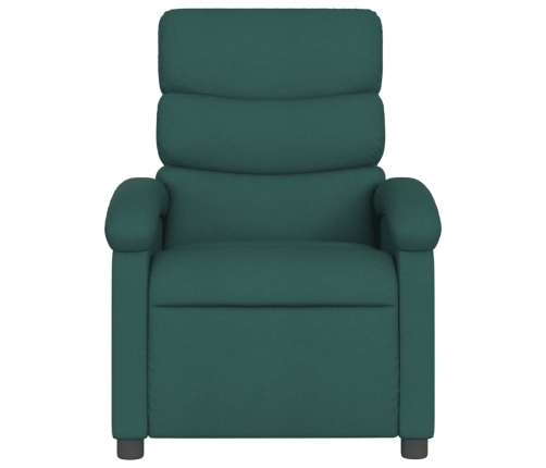 Sillón reclinable eléctrico tela verde oscuro