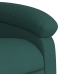 Sillón reclinable eléctrico tela verde oscuro