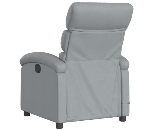 Sillón reclinable de masaje eléctrico tela gris claro