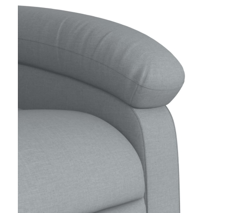 Sillón reclinable de masaje eléctrico tela gris claro