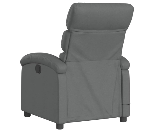 Sillón reclinable de masaje eléctrico tela gris oscuro