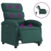 Sillón reclinable de masaje eléctrico tela verde oscuro