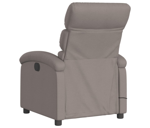 Sillón reclinable de masaje eléctrico tela gris taupe