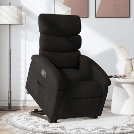 Sillón reclinable elevable tela negro