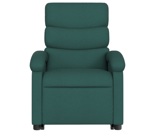 Sillón reclinable elevable tela verde oscuro