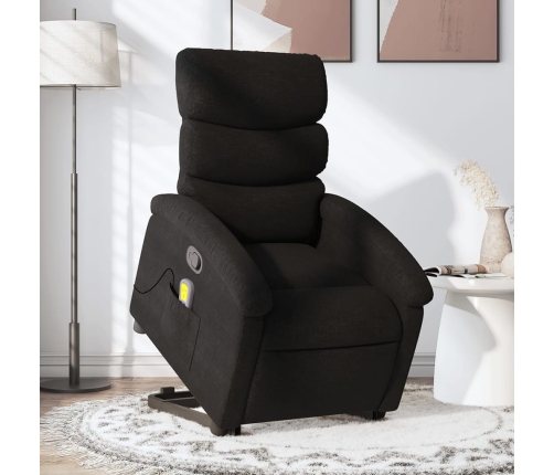 Sillón reclinable de masaje elevable tela negro