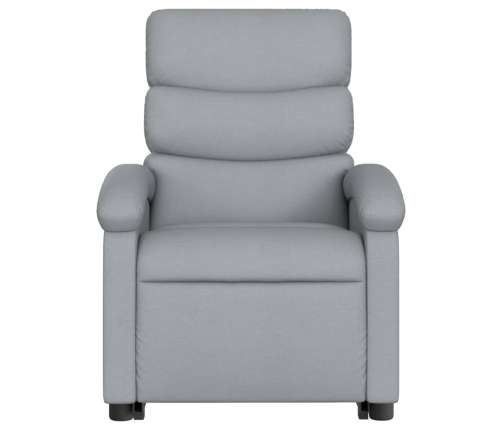 Sillón eléctrico reclinable elevable de tela gris claro