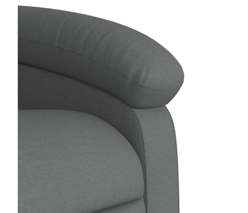 Sillón eléctrico reclinable elevable de tela gris oscuro